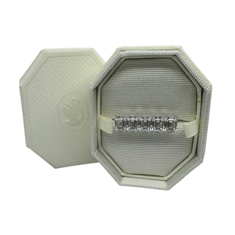 Swarovski Millenia ring, Octagon cut, White, Rhodium plated size 50 / USA 5